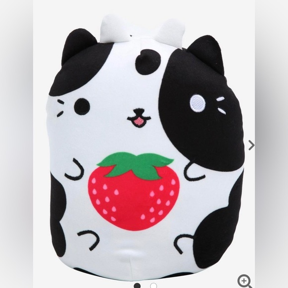 Cats VS Pickles Jumbo MooBerry Strawberry Cow Cat 8" #456 UltraSoft Jumbo Plush - Picture 7 of 8